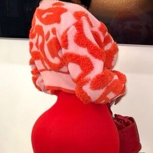 Vibrant Pink and Red Sweater